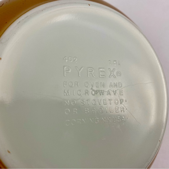 Pyrex Woodland Brown 1.5 Quart 402 Med Mixing Nesting Bowl, Vintage USA - Picture 5 of 8